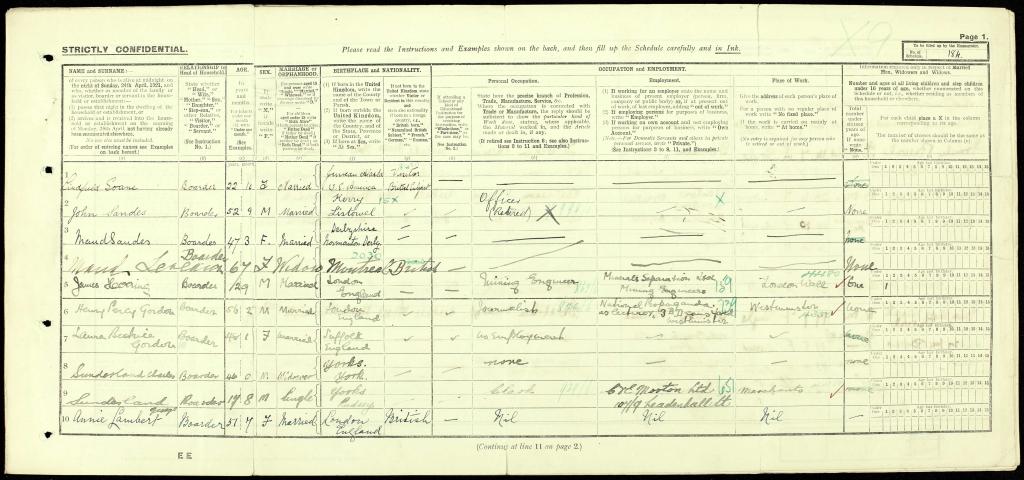 Census record for John Sandes