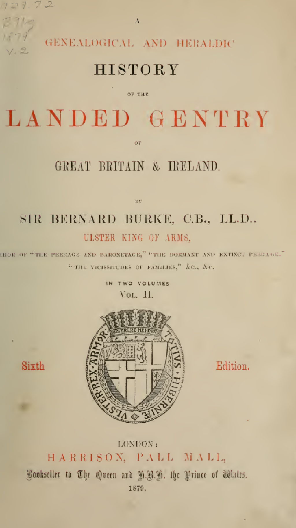 Burkes (1879) vol II 