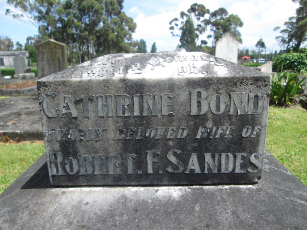 Headstone of Catherine Bond Peed