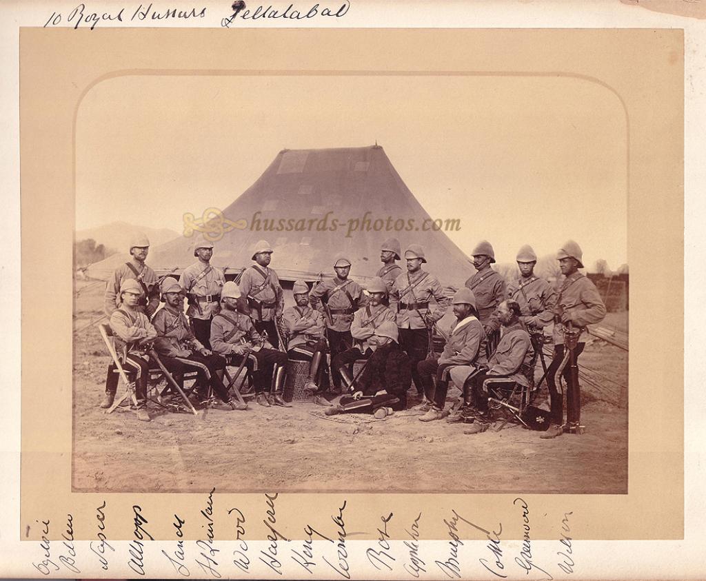 Officers of the 10th Hussars at Jallalabad, Afghanistan, 1879