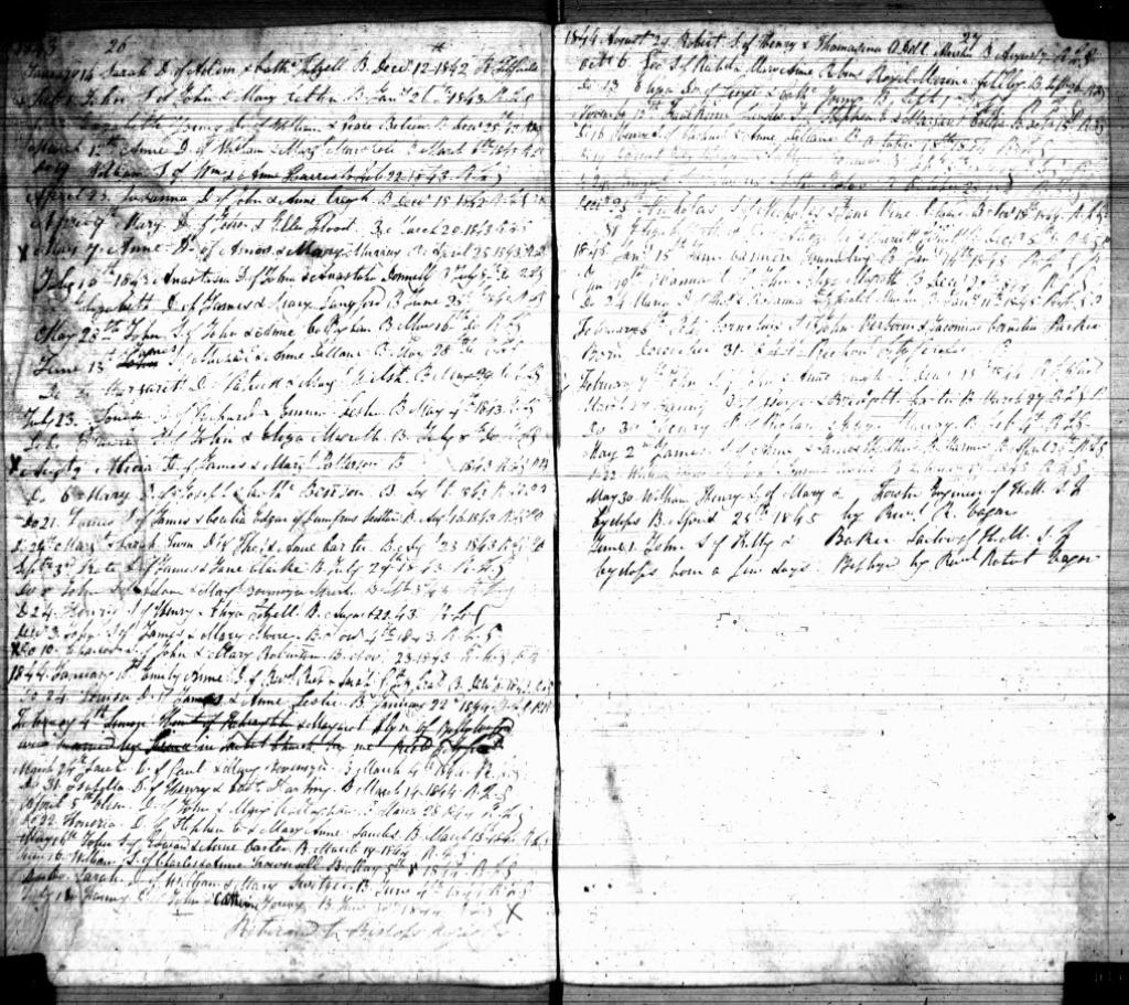 Falkiner Sandes Collis-Sandes - baptism record