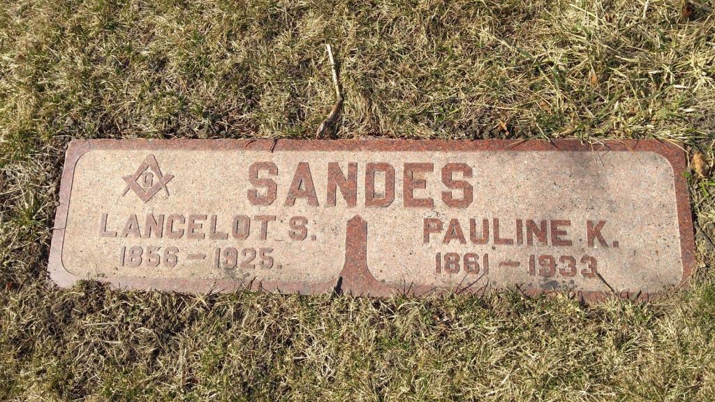 Headstone - Lancelot Samuel Sandes & Paulina K Zaremba
