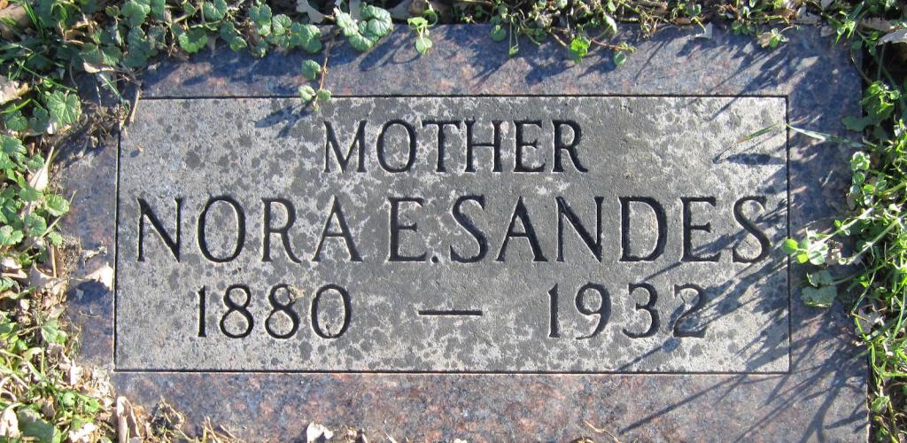 Headstone of Nora E Ziegler
