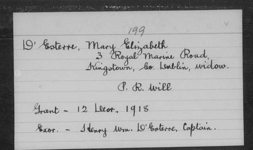 Probate record for Mary Elizabeth Sandes