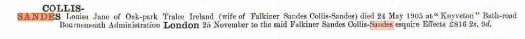Probate record for Louisa Jane Young